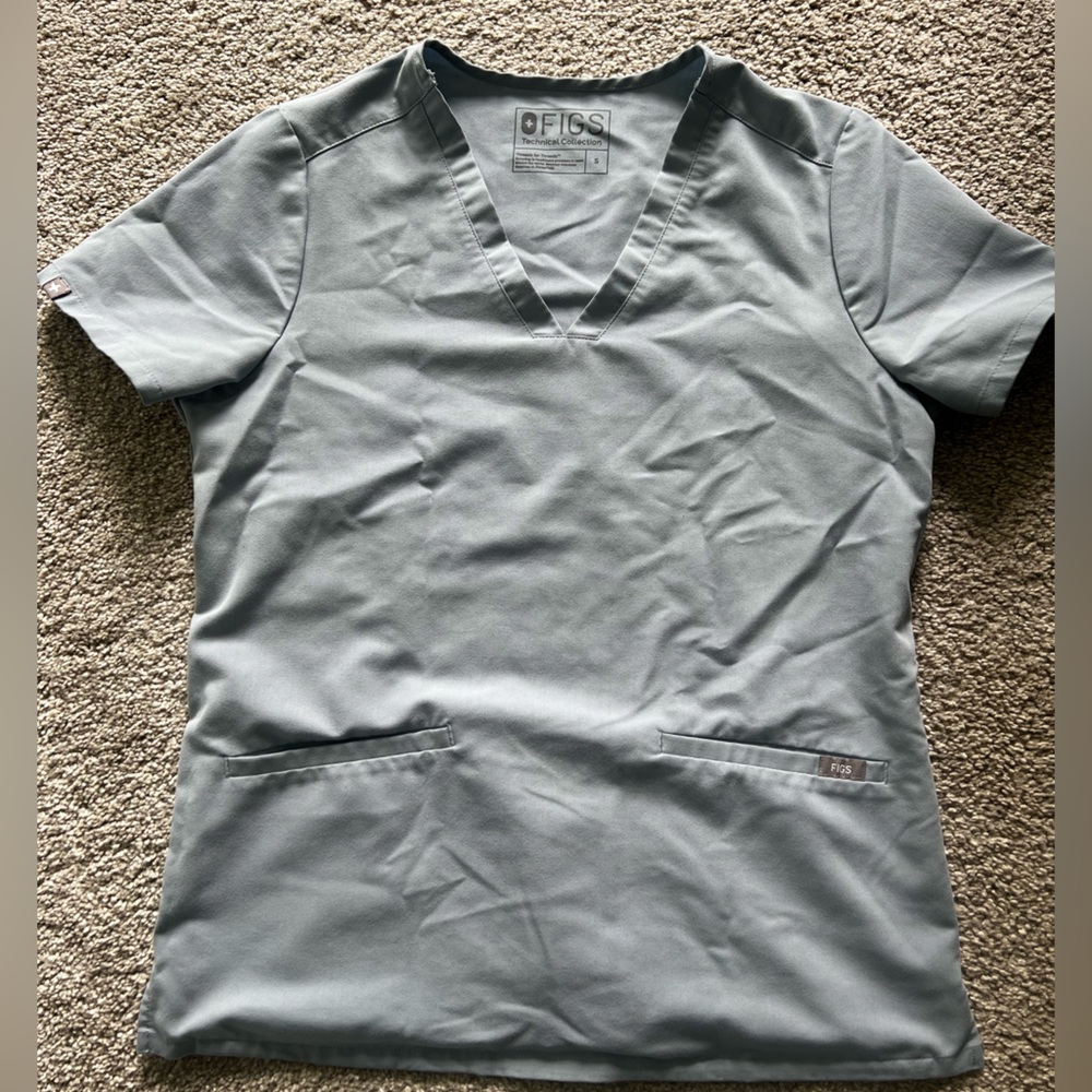 Women’s Light Blue Figs Scrub Top